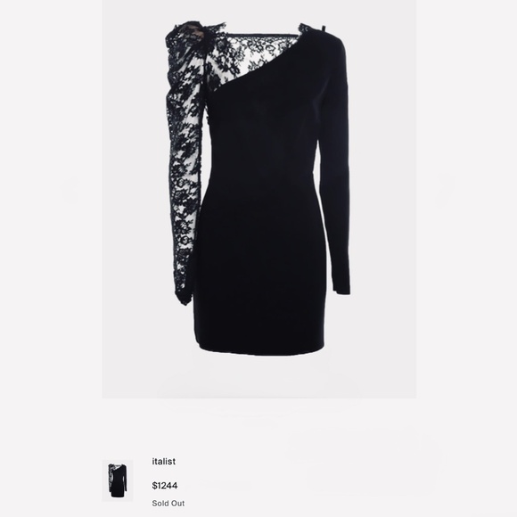 DSQARED2 Black Lace Embellished Mini Dress M/US6 (IT42) NWT - Picture 4 of 16